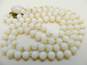 VNTG Mid Century Opalescent Milk Glass Duo Strand Necklace image number 3