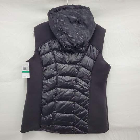 NWT Michael Kors WM's Black Hooded Puffer vest Size L image number 2