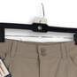 NWT Womens Brown Flat Front Flap Pocket Cargo Shorts Size 16 image number 3