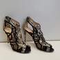 Alexandre Birman Black Snakeskin Leather Cage Sandal Heels Shoes Size 39.5 B image number 3