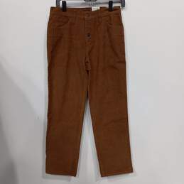 Lucky Brand Women's Brown Corduroy Mid Rise Straight Pants Size 27 with Tag