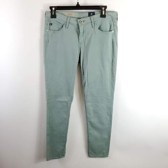 Adriano Goldschmied Women Green Jeans Sz 28R NWT image number 1