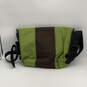 Mens Green Black Inner Pockets Adjustable Strap Buckle Messenger Bag image number 2