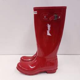 Hunter Original Rubber Tall Rain Boots Red 11 alternative image