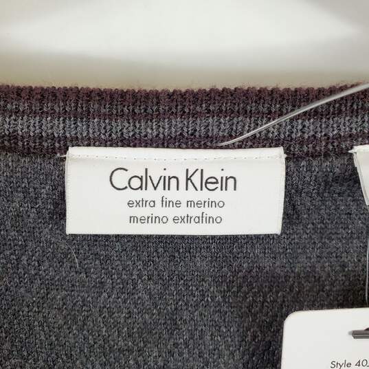 Calvin Klein Men Purple V Neck Sweater L NWT image number 3