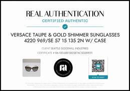 Versace Gold Shimmer Brown Round Sunglasses MOD 4220 w/COA alternative image