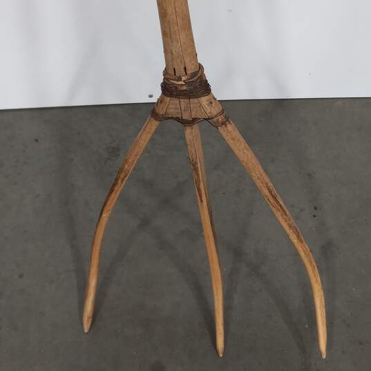 Vintage Hand Made Wooden Hay Fork image number 5