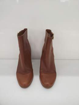 Michael Kors Frenchie Luggage Women's Leather Boots Size-7.5M
