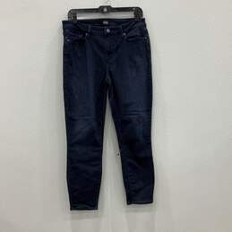 Womens Blue Verdugo Denim Medium Wash 5 Pocket Design Skinny Leg Jeans Size 31