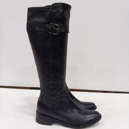 Unbranded Black Tall Leather Boots Size 9.5B
