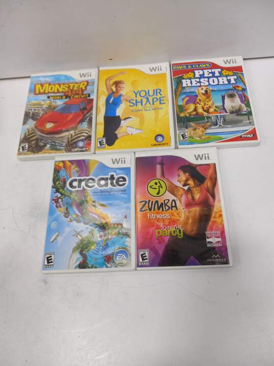 Lot of 5 Nintendo Wii Games image number 1