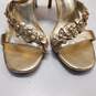 Michael Kors Tricia Leather Sandals Pale Gold 10 image number 7