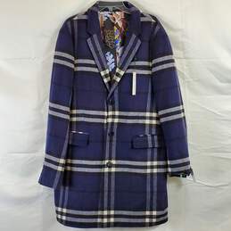 Paisley & Gray Women Blue Plaid Coat XXL NWT