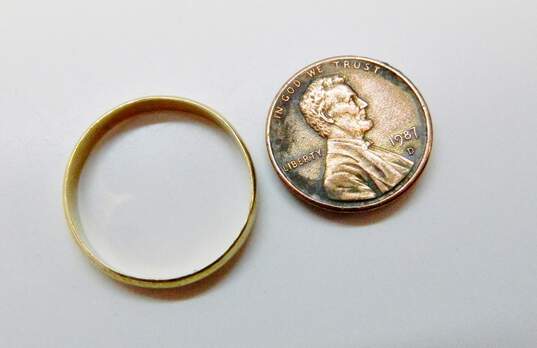 14K Yellow Gold 4mm Wide Band Ring 2.6g image number 5