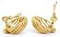 Vintage Monet Gold Tone Mushroom Clip-On Earrings & Brooch Demi Parure 43.7g image number 6