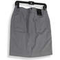 NWT Womens Gray Flat Front Back Zip Straight And Pencil Skirt Size 6 image number 2