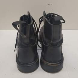 Sandro Leather Lace Up Ankle Boots Black 9 alternative image