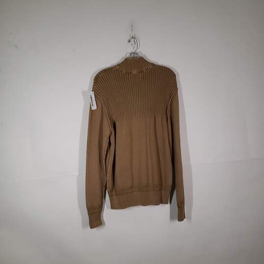 NWT Mens Knitted Henley Neck Long Sleeve Pullover Sweater Size Large image number 2