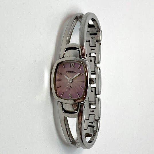 Designer Fossil F2 ES9749 Silver-Tone Stainless Steel Analog Wristwatch image number 3