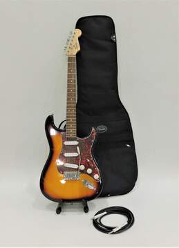 Squier by Fender Brand Strat Model Tobacco Burst Electric Guitar w/ Gig Bag