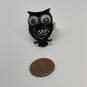 Designer Betsey Johnson Stylish Gold-Tone Google Black Owl Eyes Ring image number 1