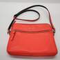 Kate Spade Coral Orange Leather Padded Tablet Crossbody Bag image number 1