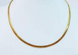 18K Yellow Gold Omega Chain Necklace 22.0g