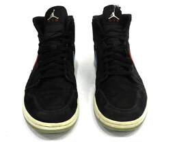 Jordan 1 Mid Multi-Color Swoosh Black Men's Shoe Size 13