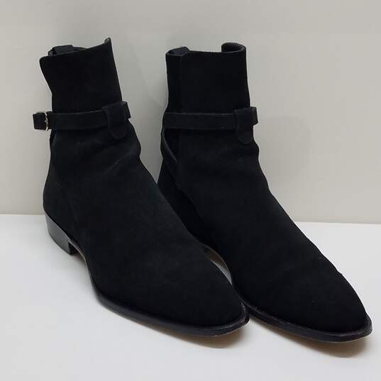 Suede Leather Pointy toe Chelsea Boots Men's Size 7 image number 1