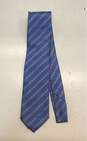 VERSACE Italy Blue Striped 100% Silk Necktie Tie image number 3