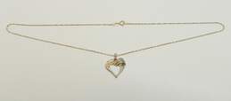 Romantic 925 Black Hills Sterling Spinel Open Heart Pendant Necklace 4.1g alternative image