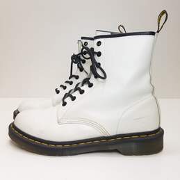 Dr Martens Leather 1460 Combat Boots White 10
