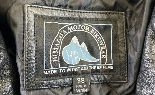 Himalaya Motorbike Wear Men's Black Leather Jacket - Sz 38 image number 3