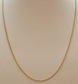 Fancy 14k Yellow Gold Rope Chain Necklace 4.2g