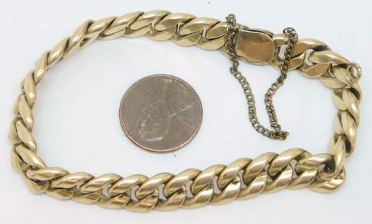 Fancy 10k Yellow Gold Chunky Chain Bracelet 32.5g image number 6