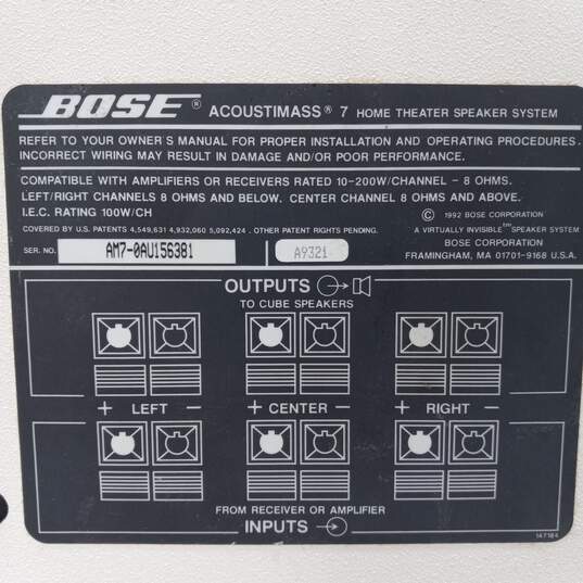 Bose Acoustimass 7 Home Theater Speaker System - White image number 4