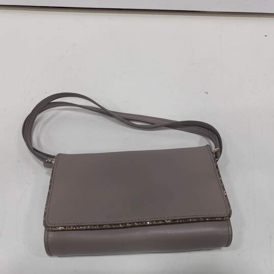 Kate Spade Gray Leather Glitter Crossbody Bag image number 1