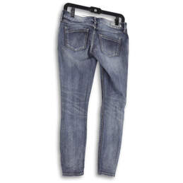 Womens Blue Medium Wash Denim Pockets Stretch Skinny Leg Jeans Size 2 alternative image