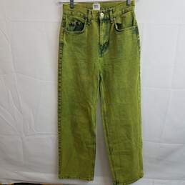 BDG acid wash baggy high rise green jeans women's 26