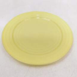 Vintage Hazel Atlas Moderntone Platonite Pastel Yellow Cup & Saucer w/ 2 Dinner Plates alternative image