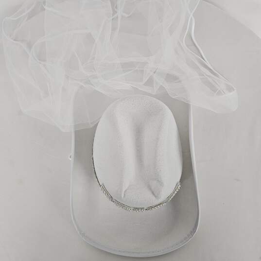 White Bride Cowgirl Hat image number 2