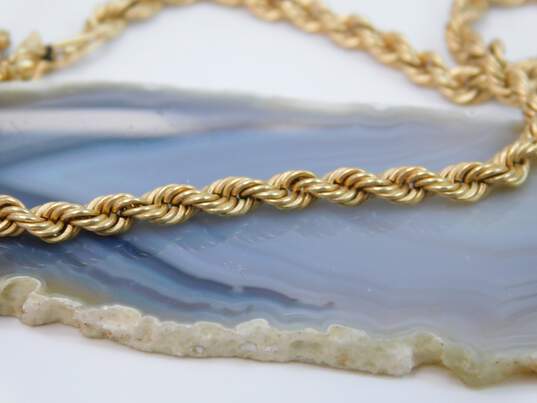18K Gold Chunky Twisted Rope Chain Bracelet 8.0g image number 2