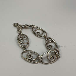 Designer Brighton Silver-Tone Rock And Scroll Engraved Link Chain Bracelet alternative image