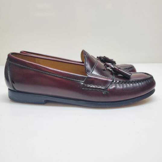 Cole Haan Burgundy Leather Tassel Loafers Men's Size 9.5 D image number 1