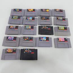18 Ct. Super Nintendo SNES Cartridge Lot