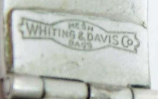 Vintage Whiting & Davis Silver Tone Hinged Bangle Bracelet 37.2g image number 4