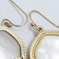Kendra Scott Gold Tone Mother Of Pearl Drop Earrings 20.7g image number 4