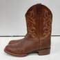 JUSTIN Men's Brown Leather Western Boots Sz 12 D NWT image number 3