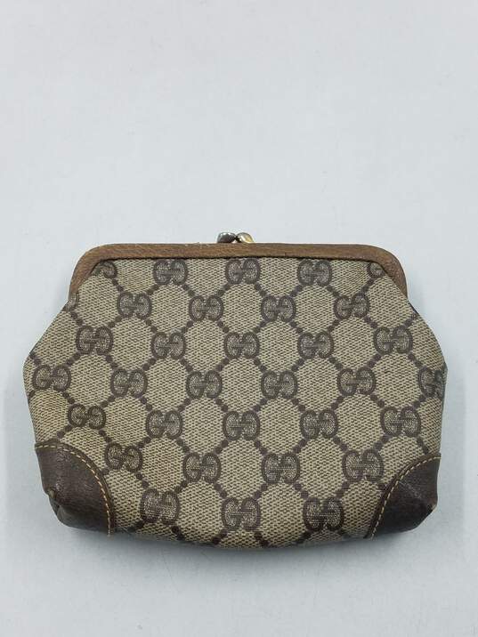 Authentic Gucci GG Brown Coin Pouch image number 2