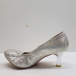Adore Silver Metallic Ballroom Dance Heels Shoes Size 8 M alternative image